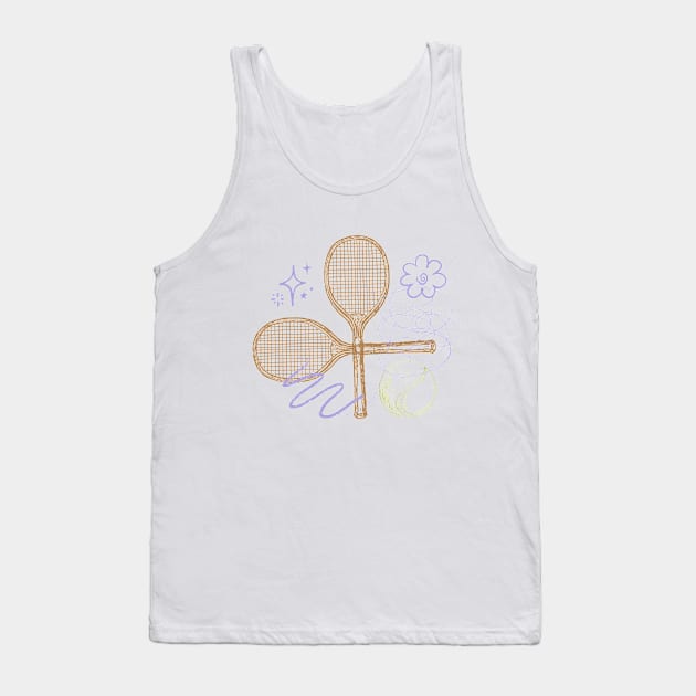 Tennis Bump Sporty Pattern Tank Top by LaartStudio